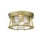 Z-Lite Cape Harbor 2 Light Flush Mount, Rubbed Brass & Clear 491F2-RB - alternate 1